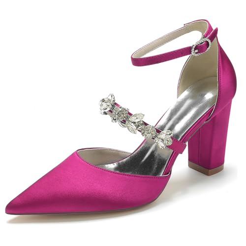 Chaussures de mariée à talons compensés épais et bride cheville