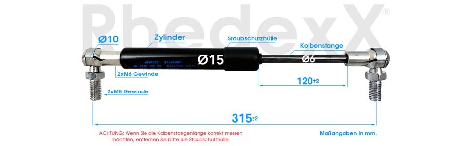 RhedexX® Ressort à Gaz De Rechange Pour STABILUS LIFT-O-MAT