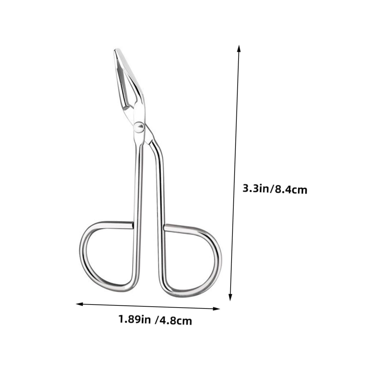 PACKOVE 2pcs Eyebrow Tweezers for Women Stainless Steel Scissor Tweezers Slanted Tip for Lash Brow Care