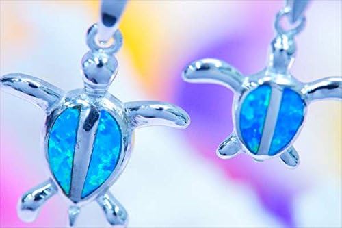 Amazon | ハワイアンジュエリー ブルー オパール カメ ウミガメ ホヌ 