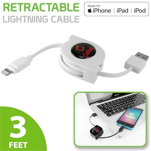 Cable Lightning retráctil anti enredos certificado MFI para iPhone 2