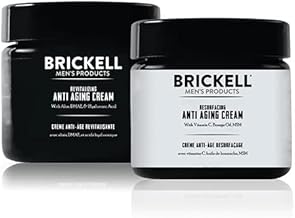Brickell Men's Day and Night Anti Ageing Cream Routine, Natural & Organic, Unscented
