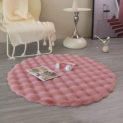 Tapis lavable antidérapant rose pour sécuriser le salon