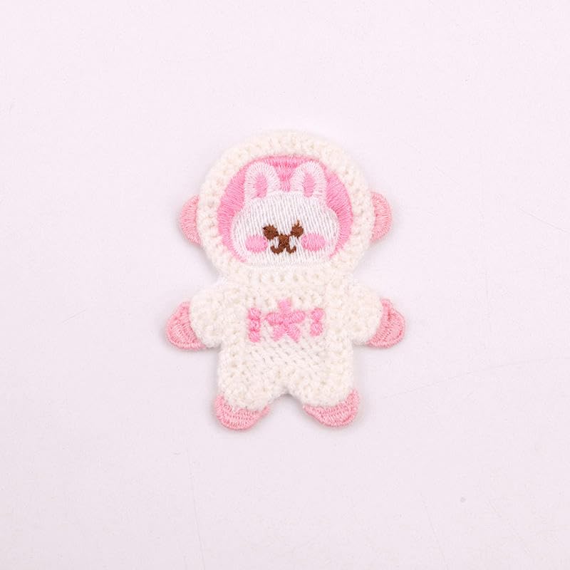 Naszywka haftowana 5 * 6, CM 10 SZTUK Cartoon Cute Cat Animal Haftowane Naszywki Żelazko Aplikacje Chińskie Na Ubrania Duże Do Szycia Kurtkę Jeansową(Light Purple Cat)