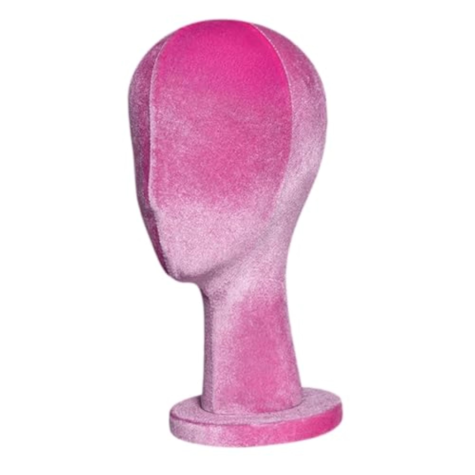 Female Head Mannequin Hat Wig Display Stand for Headset and Glasses, Rose Red