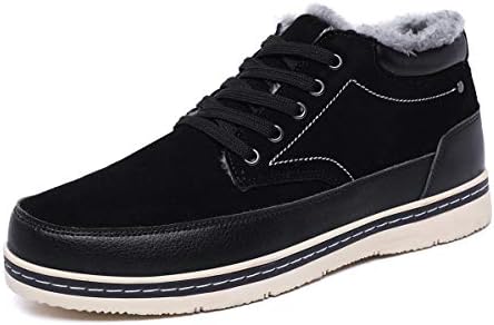 Mens Winter Snow Cold Weather Boots Ankle Outdoor Warm Fur Lining Fashion Walking Shoes Casual Booties