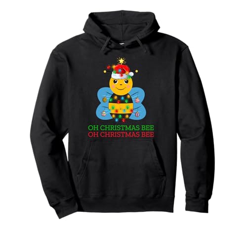 Bumble Bee Christmas Tree Santa Xmas Men Women Kids Pullover Hoodie