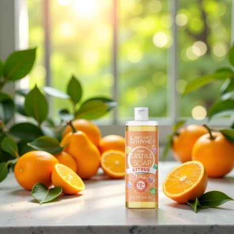 Brittanie’s Pure Castile Liquid Soap Refill, 32 Ounce Pack of 2 | Dish Soap, Hair & Body, Home, Gentle and Pure, Made with Natural Luxurious Oils, Vegan & Gluten Free Non-GMO (Citrus) - Image 3