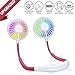 Produktbild U-picks Tragbarer Ventilator, Hängender Hals Handfrei Ventilator Wiederaufladbarer USB Ventilator 360-Grad-Drehung 3 Geschwindigkeiten mit LED Für Büro Wandern Camping Und Reise
