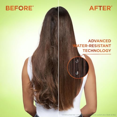 Image of Garnier Fructis Sleek & Shine Shampoo and Conditioner Set for Dry, Frizzy Hair, Up to 72 Hours of Frizz Control, Smooths Flyaways & Boosts Shine, 22 + 21 Fl Oz (Packaging May Vary)