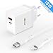 Produktbild M-T-K USB C Ladegerät,Power Delivery 18W,Quick Charge 3.0,PD 2.0/QC 3.0 Schnellladegerät, Netzteil PD USB 2.0 Dual Port,geeignet für iPhone 11/11 Pro/11 Pro max/XS Max/XR/XS/8/8plus/ipad (A1)