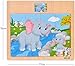 CCLIFE Wooden Jigsaw Puzzles Set for Kids 2-5 Years 12 Piece Colorful Wooden Educational Animal Puzzles (4 Puzzles)