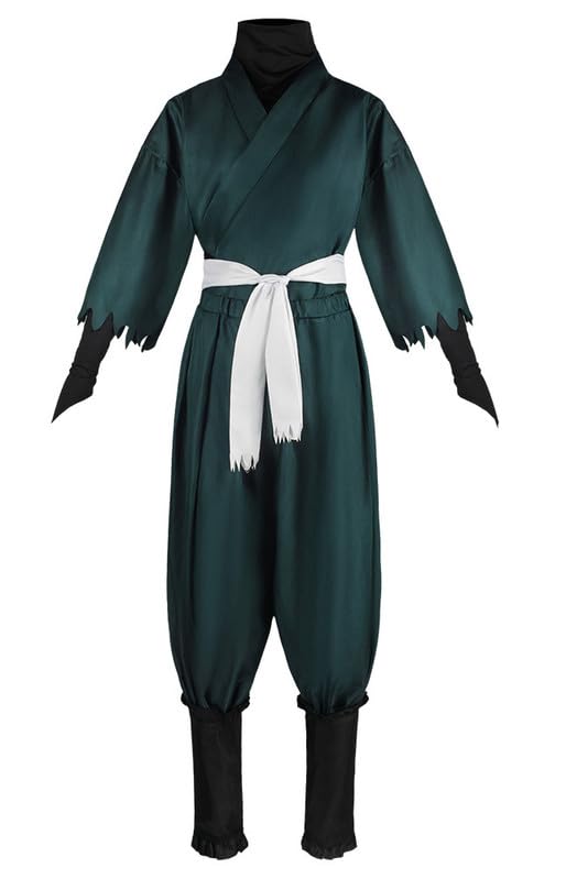 Miuborg Jigokuraku Gabimaru Saku Outfits Costume Cosplay Halloween Men's Green 3XL (Bust 144 cm)