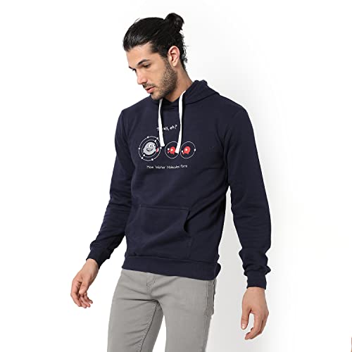 Image of CAHOOT Men's Printed Sweatshirt Regular Fit for Casual Wear | Full Sleeve | Cotton | Stylish Sweatshirt Crafted with Comfort Fit and High Performance for Everyday We