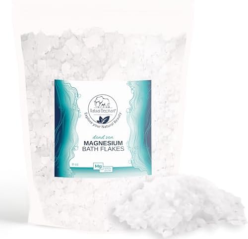 Natural Elephant Dead Sea Magnesium Bath Flakes | 8 oz Travel Size (227g) | Pure Magnesium Chloride Soak for Body and Foot | Ideal for a Soothing Bath Experience | Alternative to Epsom Salt