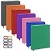 Jumbo Book Covers Fits Most Hardcover Textbooks Up To 9x11, 7 Pack, Stretchable Book Sox, Durable Book Protector, Washable and Reusable, Label Stickers Included