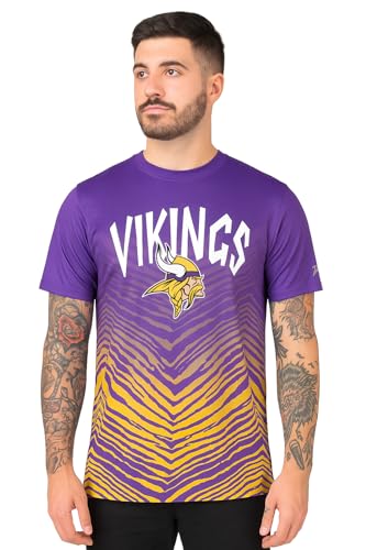 Zubaz NFL Teams Men's Short Sleeve Vibrant Team Colors Graphic T-Shirt (Small - 5XL)