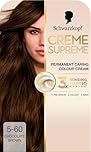 Schwarzkopf Creme Supreme 5-60 Chocolate Brown, Permanent Hair Dye, Caring Hair Dye Colouration with 3-Step Bonding System Against Damage, 100% Grey Coverage