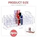 mekueeex 2 pcs Rollerball Perfume Organizer, 48 Spaces Clear Acrylic Perfume Storage Holder Beauty Scent Holder, Makeup Lipgloss Lipstick Display Case