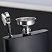 TOX TANEAXON 12 oz Matte Black Pocket Liquor Whiskey Hip Flask with Funnel and Box - Stainless Steel and Leak Proof