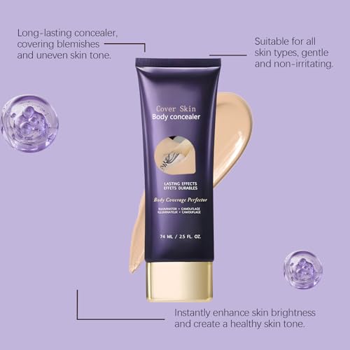 Body Coverage Perfector, All Over Complexion Perfector, Waterproof No Transfer Tattoo Cover Up Makeup, Body and Leg Makeup (Skin Color) - Image 6