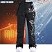 ALSOGO Women's Insulated Snow Pants Winter Warm Ski Pant Outdoor Waterproof Windproof Snowboard Bibs with Detachable Suspender Black M