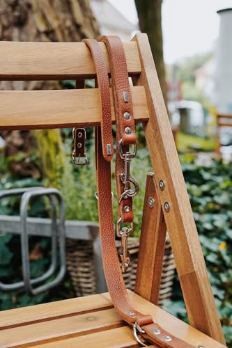 HUNTER Hundehalsband Grenada aus Leder, Farbe: Cognac, handgefertigt in Deutschland, für Training und Alltag, robust, komfortabel, Schlichtes, Elegantes Design, Größe: XS, Umfang: 24-28 cm