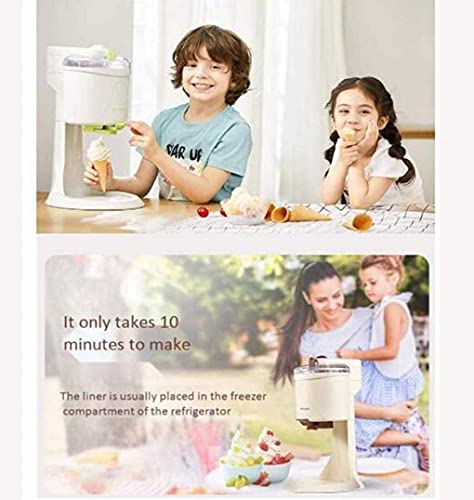 ZHJIUXING ST Eismaschine Mit Kompressor Softeismaschine Für Zuhause Ice Cream Machine 1L Aluminiumfolie Maschine Frozen… – Bild 3