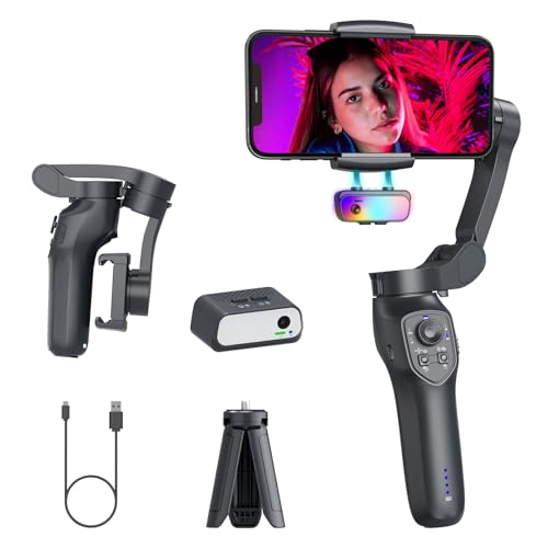 Stabilisateur de cardan pour smartphone pour corriger les vidéos sombres et instables
