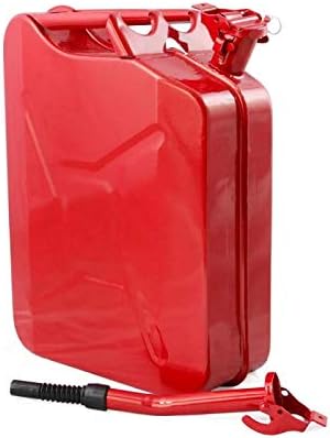 Teekland CHOCITY 5 Gallon 20L Steel Gas Can Power Emergency Backup Tank US Stock (Red,1)