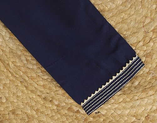 Image of Women Rayon Embroidered Kurta with Pant and Dupatta Set