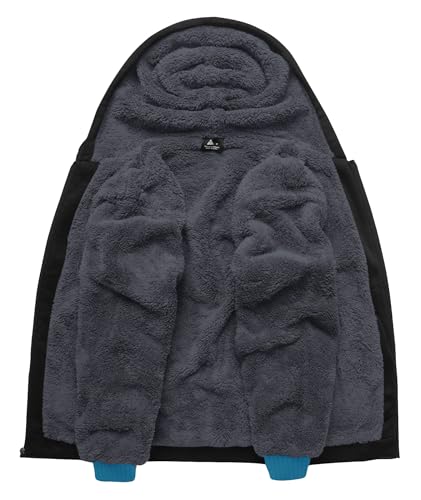 Image of SCODI Hoodies for Men Heavyweight Fleece Sweatshirt Zip Up Thick Jacket