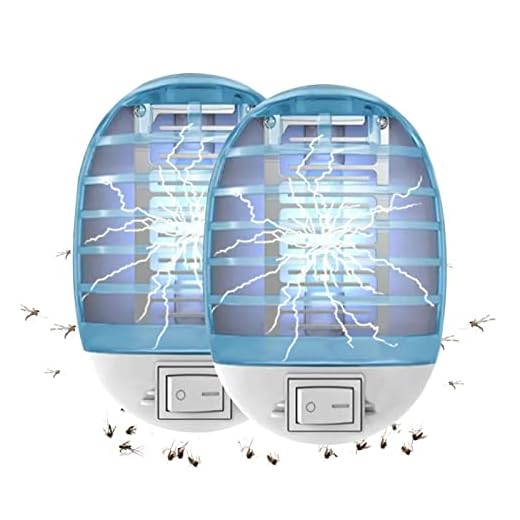 Indoor Bug Zappers, Electronic Insect Killer Fly Insect Trap Plug-in Mosquitoes Killer Mosquito Zapper with Blue Lights for Living Room,Kitchen,Bedroom,Baby Room,Office (2 Packs)
