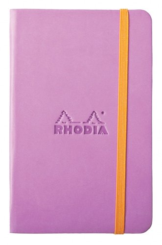 Carnet Rhodia Webnotebook A6 papier 90g ligné simili cuir lilas