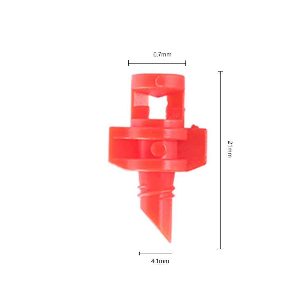MroMax Micro spruzzatore a 360 gradi, 20 pezzi, ugello per irrigazione idroponica aeroponica, per giardino in miniatura, prato, piante, sistema di irrigazione blu