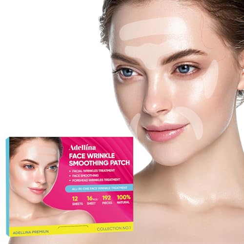Adellina Facial and Forehead Wrinkle Patches: Face Wrinkle Treatment for Forehead, Smile Line, Under Eye- Anti Wrinkle Patches 192pcs