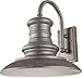 Feiss OL9004TRD Redding Station Outdoor Patio Lighting Wall Lantern, 16" Height, Tarnished Silver