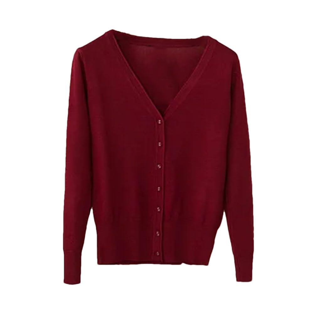 Cárdigan de punto de manga larga para mujer, suéter para niñas jóvenes, estudiantes, ropa de punto para primavera y otoño, abrigo corto y delgado