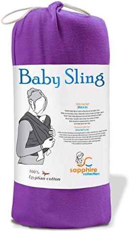 Baby Sling Stretchy Wrap Carrier Pouch Extra Soft and Lightweight Breastfeeding - Birth to 3Yrs (Black)