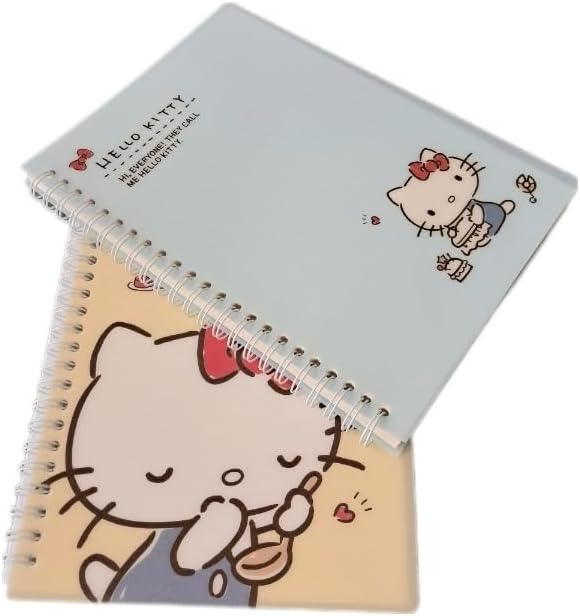 1 Pack, A5 Cute Kitty 7mm Lined Plastic Hardcover Spiral Notebook 5.7 x 8.2 Inches, 80 Sheets (Yellow) - Image 7