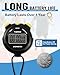 Therivo Digital Simple Silent Stopwatch Timer: Only Stopwatch Mode, Easy to Use, Read, and Carry with Intuitive Buttons — On/Off, Large Display, Ideal for Kids, Track, Sports, Coaches