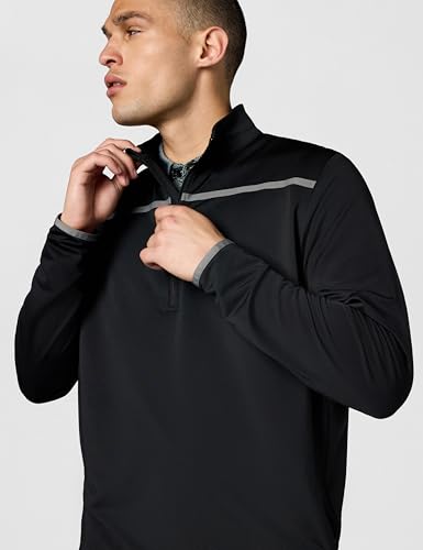 Image of Callaway Men's Golf Chest Stripe Long Sleeve 1 /4 Zip Mock Pullover
