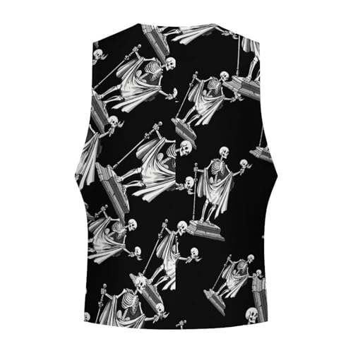 Master-Allegory-Life-Deaths Men's Suit Vest Slim Fit Business Dress Party Pattern Waistcoat Vest Top4