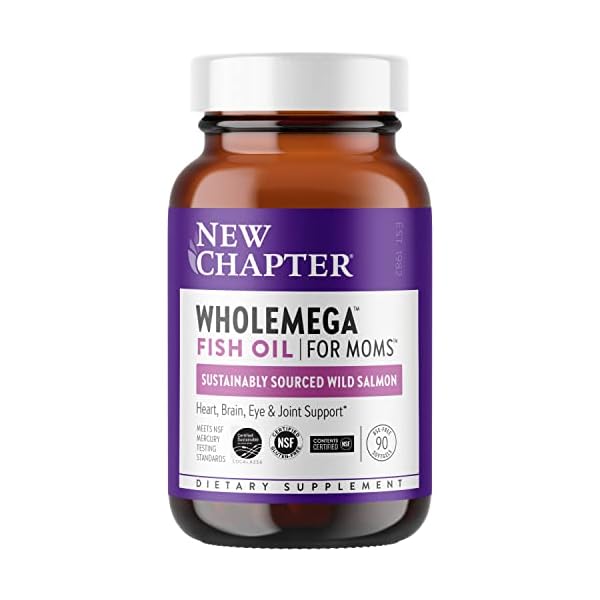 New Chapter Prenatal DHA - Wholemega for Moms Fish Oil Supplement with Omega-3 + Vitamin D3 for Prenatal & Postnatal…