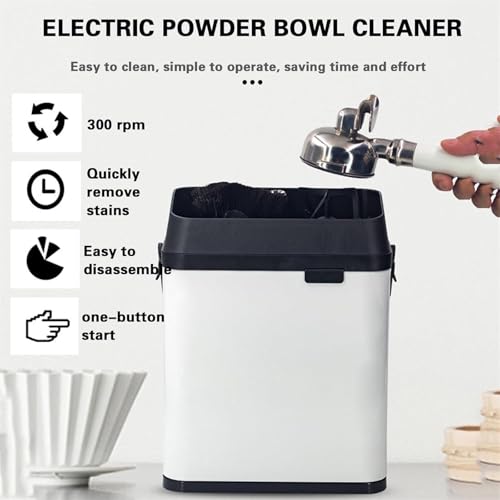 Pulitore Automatico per Portafiltro del caffè - Pulisce i Fondi di caffè in Pochi Secondi per Baristi e Appassionati di caffè (Argento)
