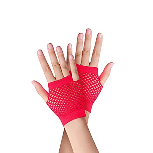 Guantes cortos de rejilla rosa por 5,99€