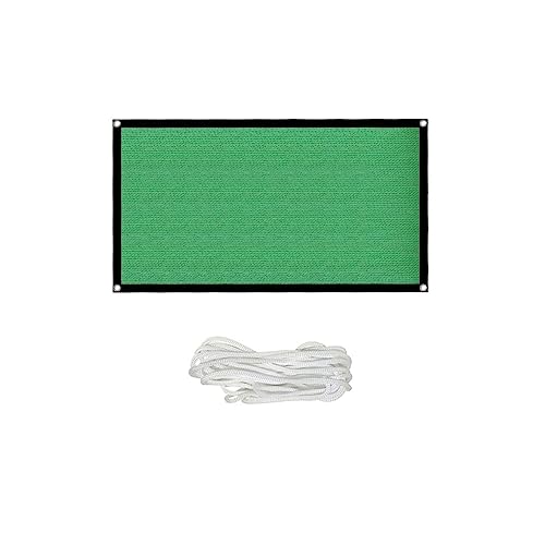 SENRISE 3 * 4m/9.8 * 13.1ft Green Sun Shade Sails Canopy, Shade Sail UV Block for Patio Garden Outdoor Facility and Activities Easy Setup Mesh Canopy Cover with Grommets