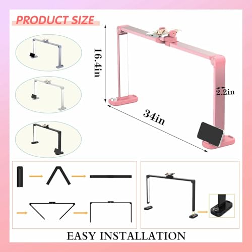Lampe nail tech 34 pouces pour manucure sans ombre avec support téléphone - 7