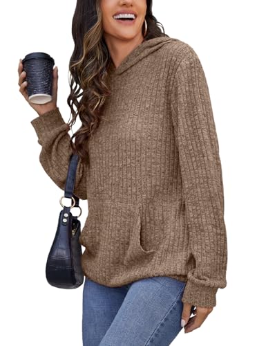Image of Bosmeer Womens Long Sleeve Shirts Kangaroo Pocket Fashion Hoodies Pullover