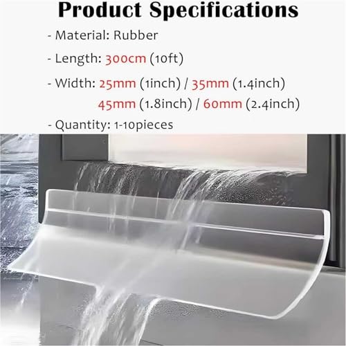 Burlete autoadhesivo de 35 mm resistente a la lluvia para aislar puertas 4